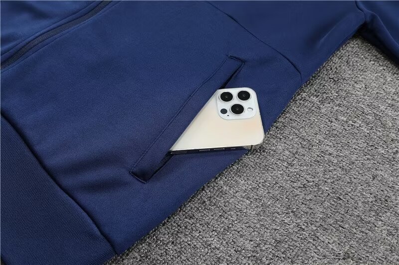 2022/2023 France long pull-up coat royal blue suit