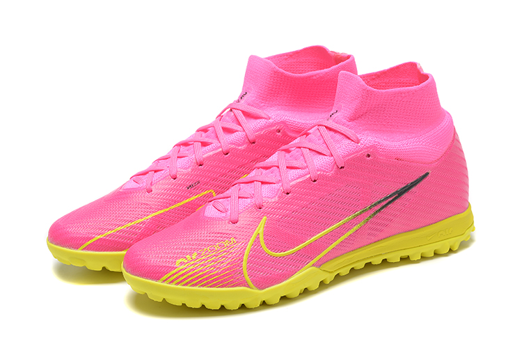 Assassin 15th generation high-top fully knitted waterproof MD air cushion grass spike football shoes