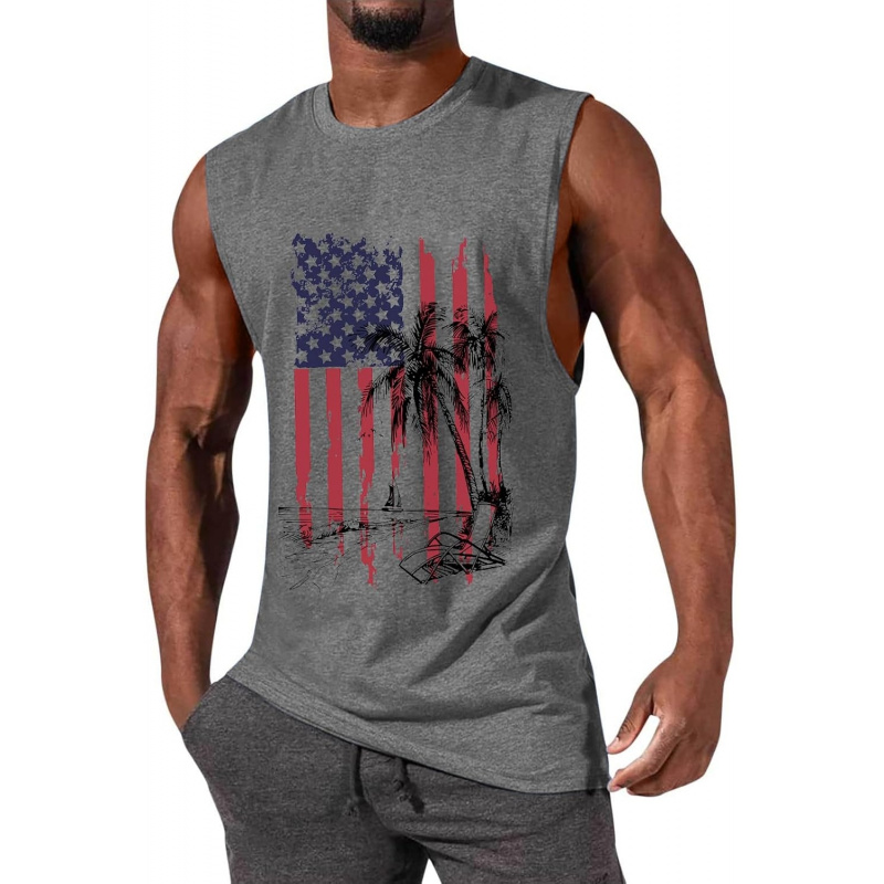 Men's Tank Tops Sleeveless Tee Shirts Casual Summer