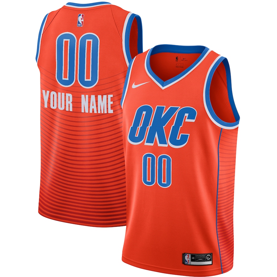 Custom Oklahoma City Thunder Statement Jersey