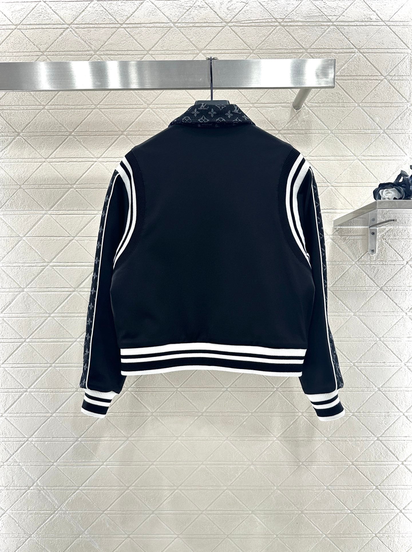 Reversible jacquard denim jacket