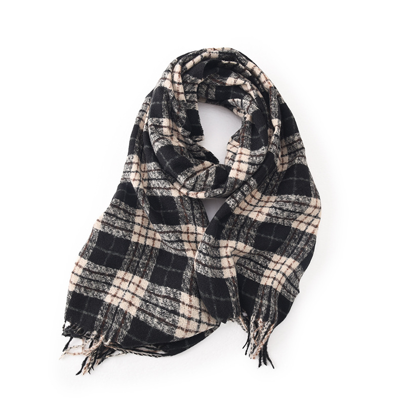 Plaid autumn and winter scarves thermal winter shawl
