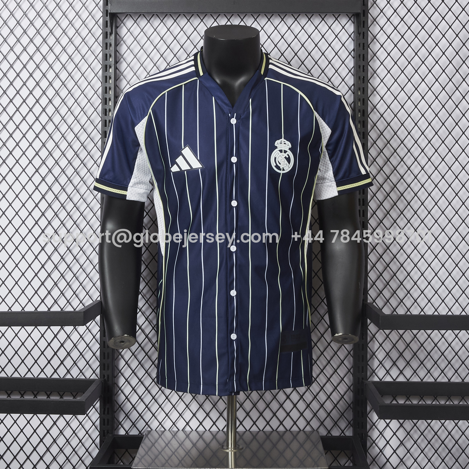 Real Madrid 25-26 Deep Blue Baseball Jersey - Player Version