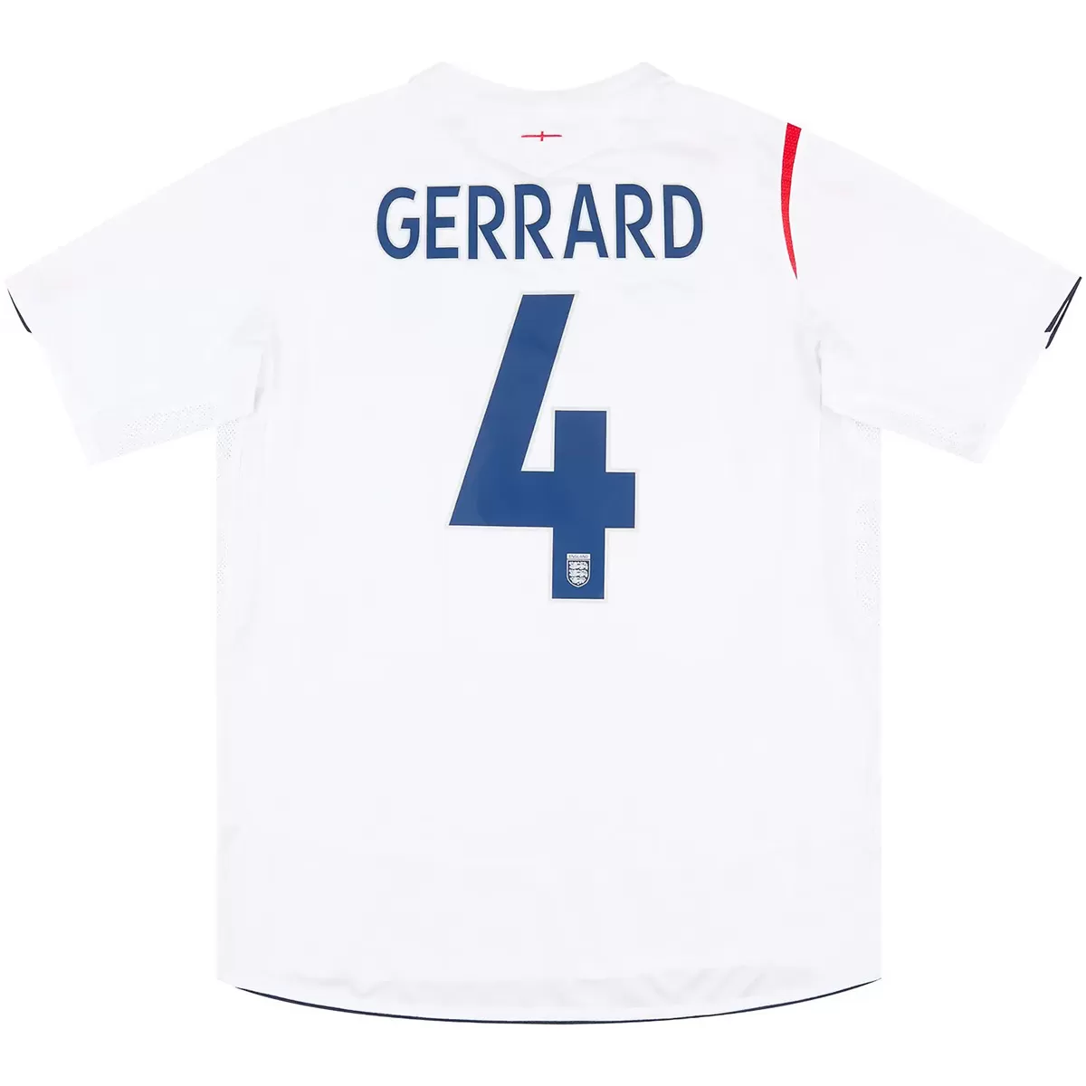 Gerrard #4 Retro England 2006 Home Football Jersey