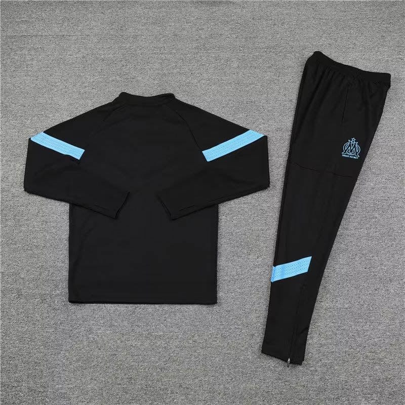 2022/2023 Olympique de Marseille Half-Pull Training Suit Black Football Jersey