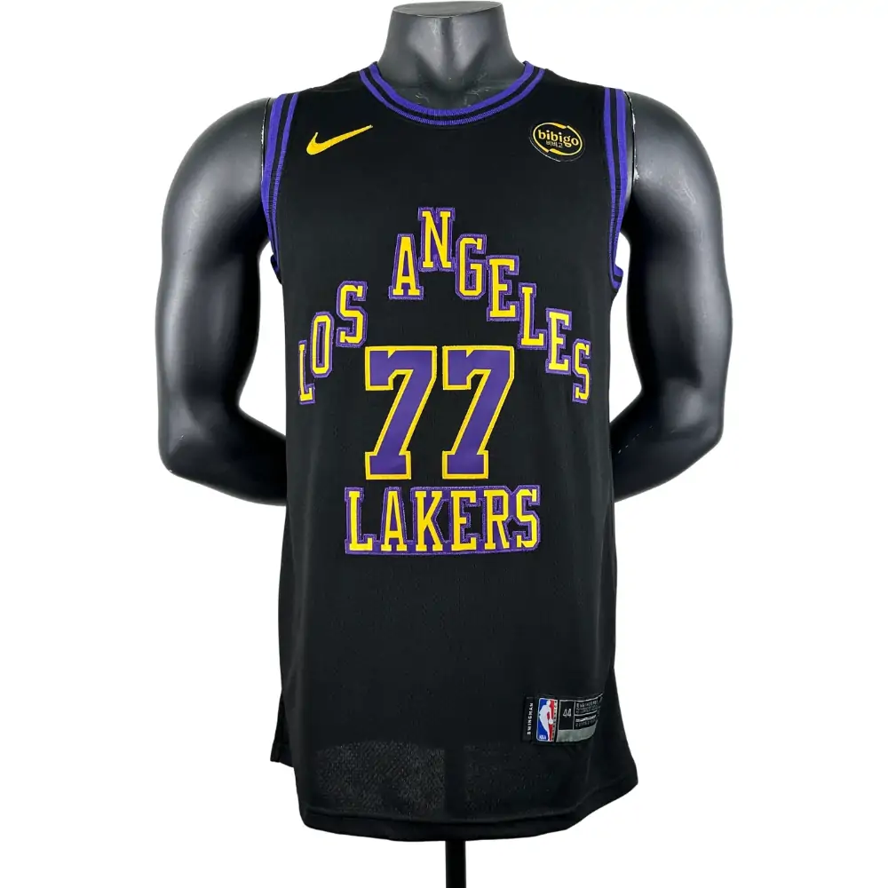 Embroidery 24 season Lakers City Edition No. 77 Doncic