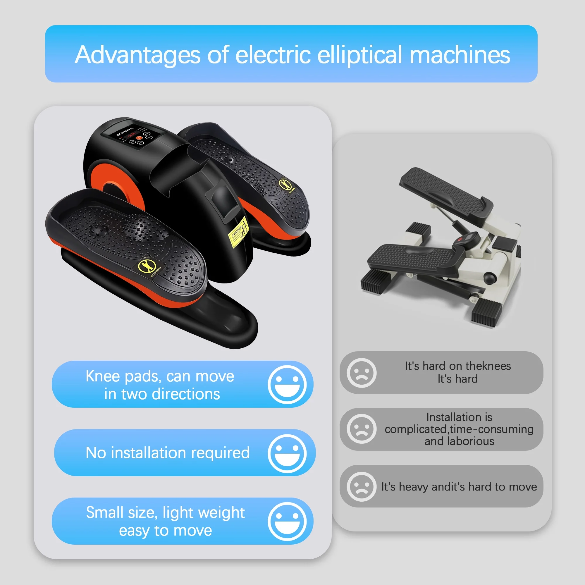 Under Desk Elliptical, 10 Adjustable Speeds Ellipse Leg Exerciser While Sitting for Seniors & Adults, Fully Assembled Leg Exercise Pro Compact Pedal Ellipse with Remote Control