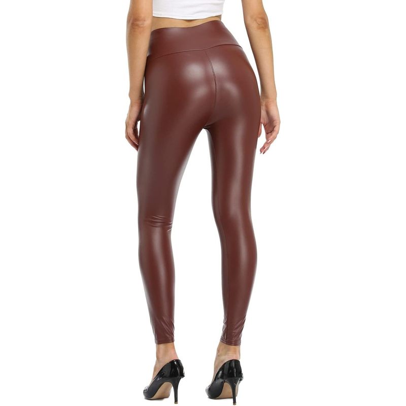 Women's Soft Faux Leather Leggings High Waisted