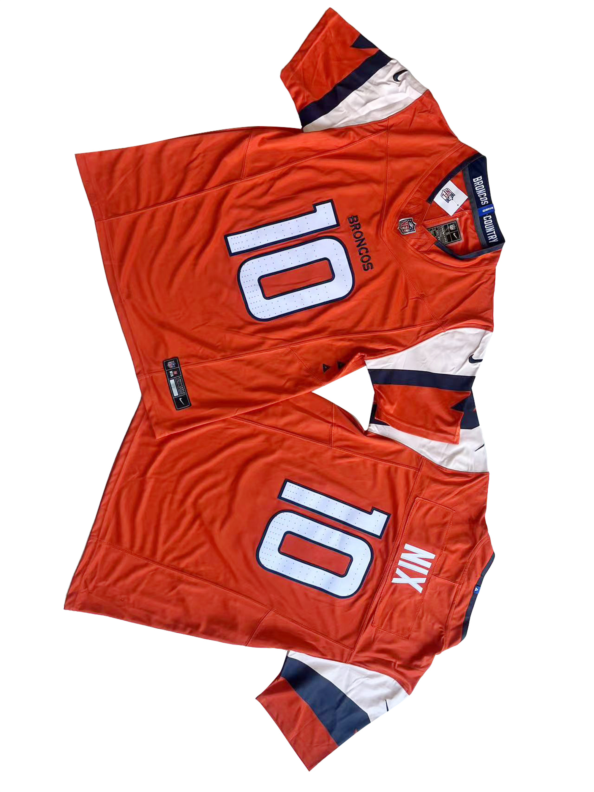 Men's Denver Broncos Bo Nix Orange Vapor F.U.S.E. Limited Jersey
