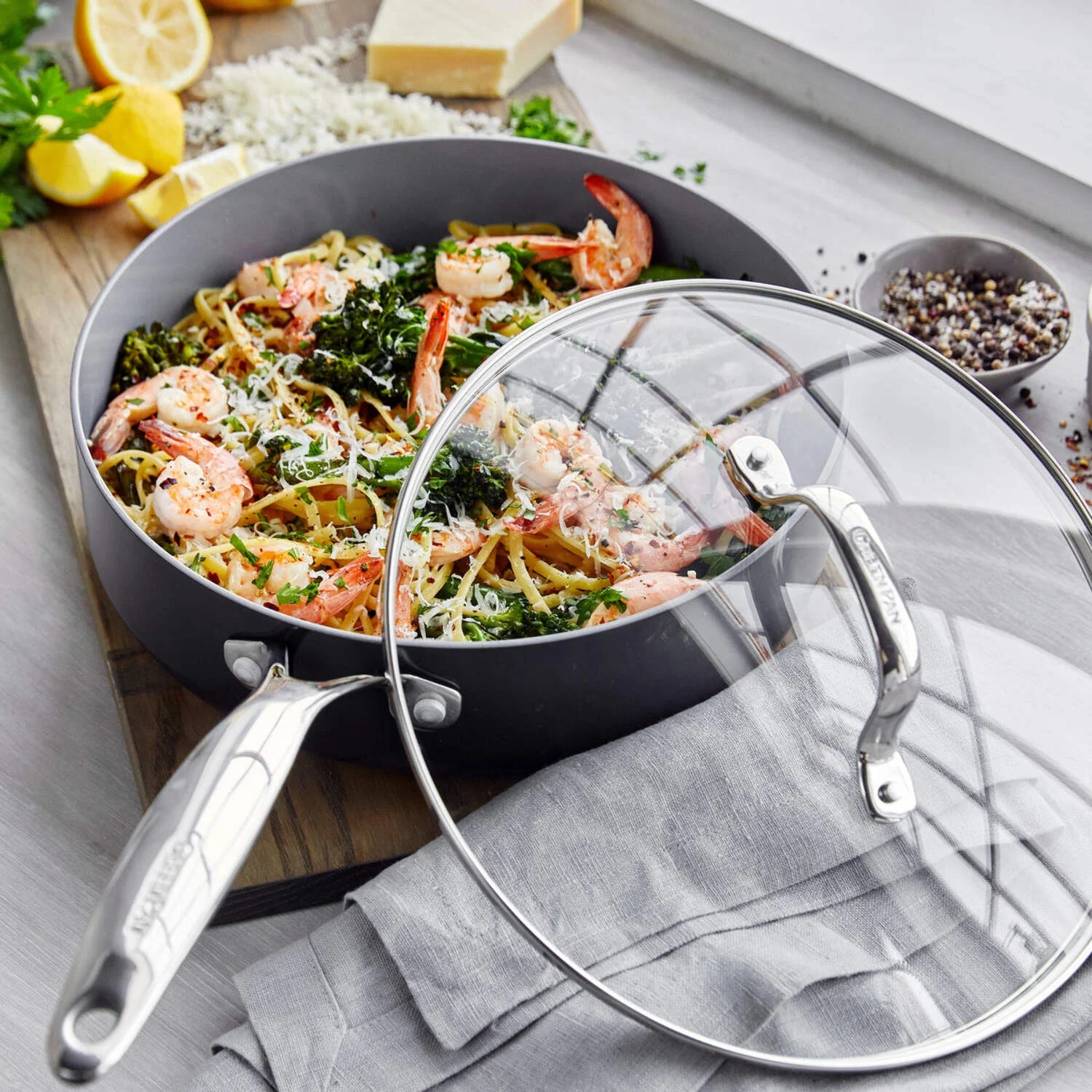 GreenPan 11-Piece Valencia Pro Ceramic Nonstick Cookware Set �C Induction Ready, Dishwasher Safe