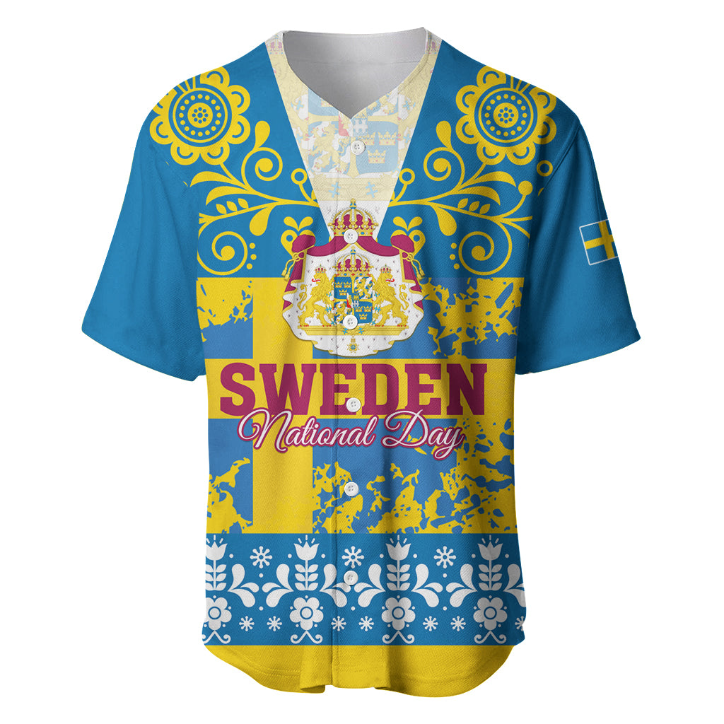 Sweden National Day 2024 Baseball Jersey Svenska Flaggans Dag LT01