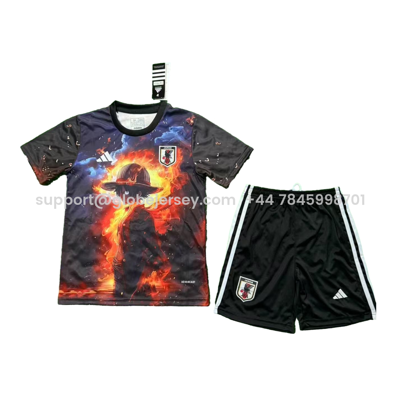 Japan 25-26 Night And Fire Luffy Black Special Kids Kit