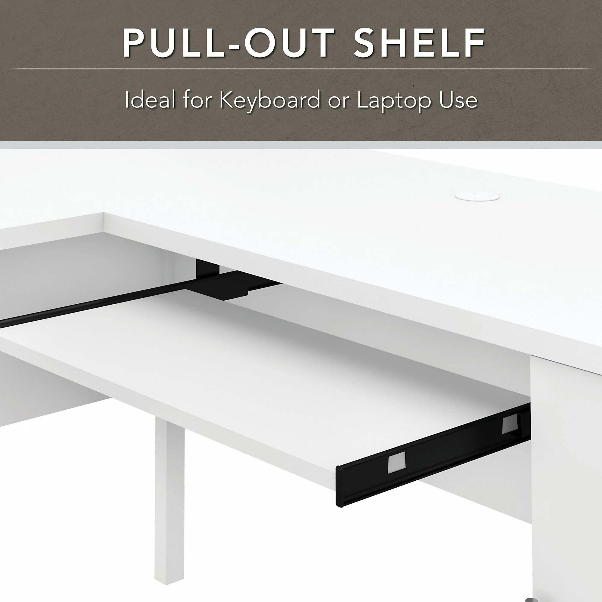 Bush Furniture Somerset 60 in L Desk and Chair Set with CPU Storage, Box Drawer and File Drawer in Ash Gray
