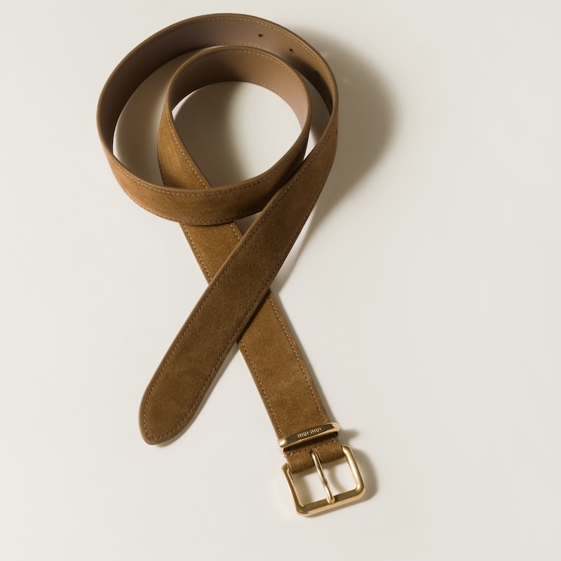 Suede belt