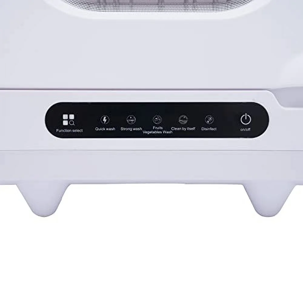 White Desktop Dishwasher, 1200W Compact Automatic Dishwasher, 5 Washing Programs Display 360�� Spray Arm, 72 �� C Hot Water Rotary Cleaning, Suitable for Apartment/Office/Kitchen/RV