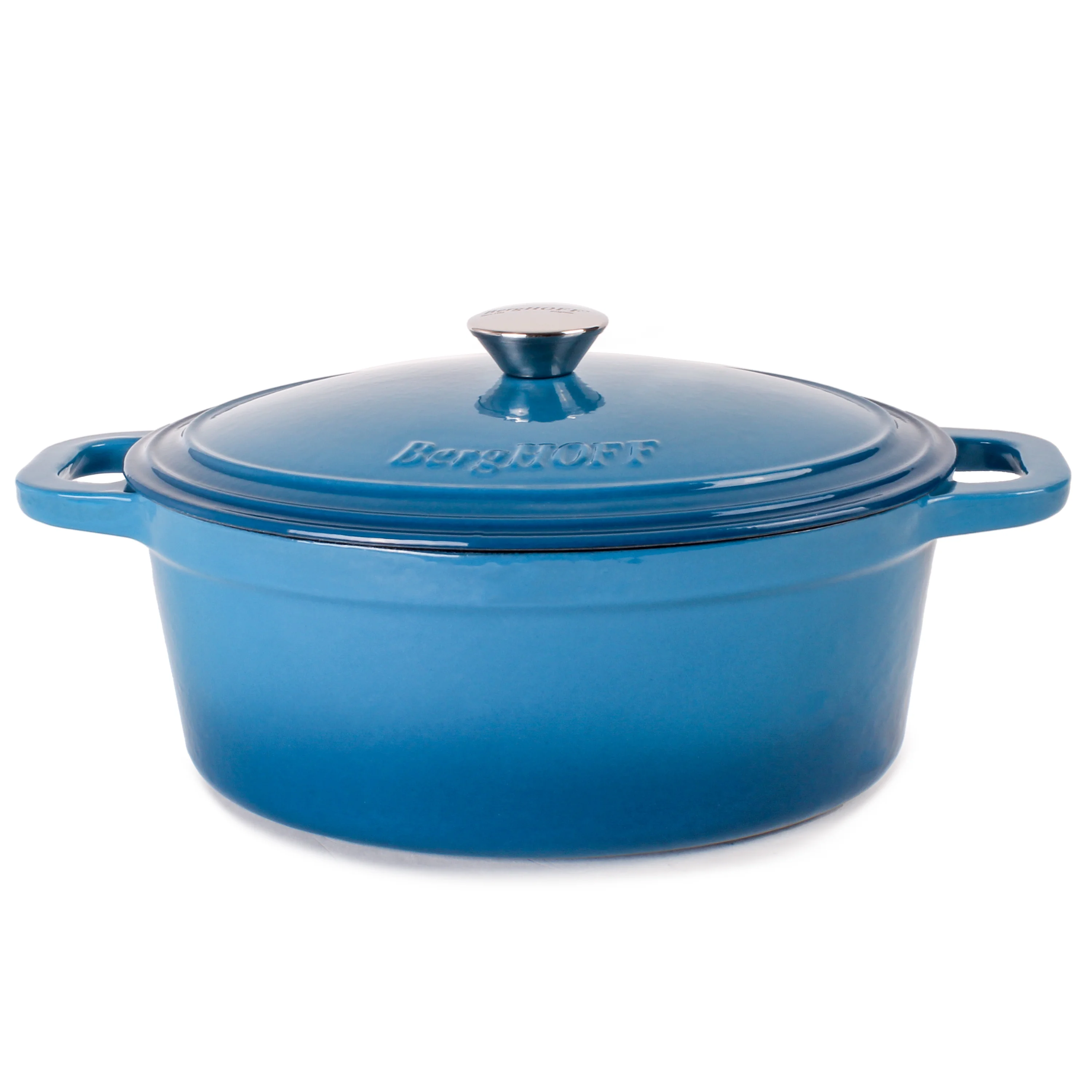 BergHOFF Neo 4Pc Cast Iron Set: 5qt. & 7qt. Covered Dutch Ovens, Green