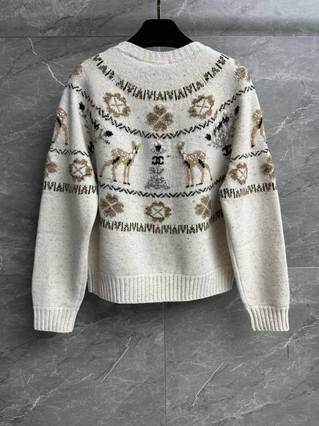Deer and snowflake cardigan