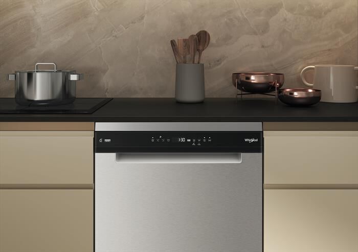 WHIRLPOOL - Lavastoviglie MAXISPACE W7F HP43 X Classe C 15 cop-Stainless steel