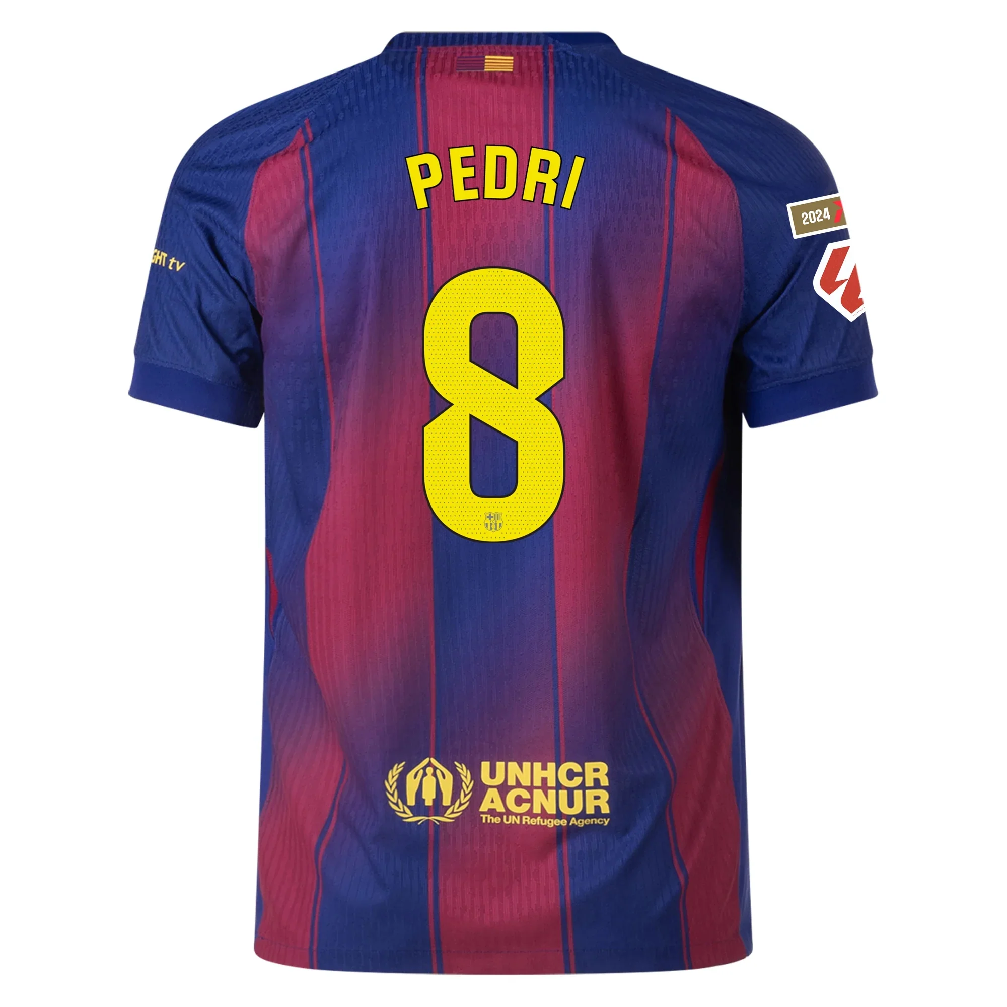 Nike Barcelona Authentic Pedri Home Jersey w/ La Liga Champion Patches 25/26 (Deep Royal Blue/Midwest Gold)