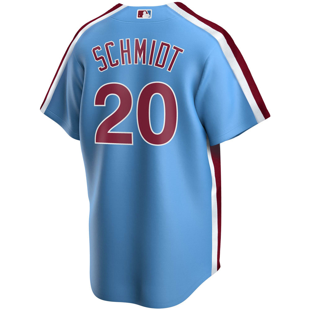 Men's Philadelphia Phillies Mike Schmidt Road Cooperstown Collection Player Jersey - Light Blue