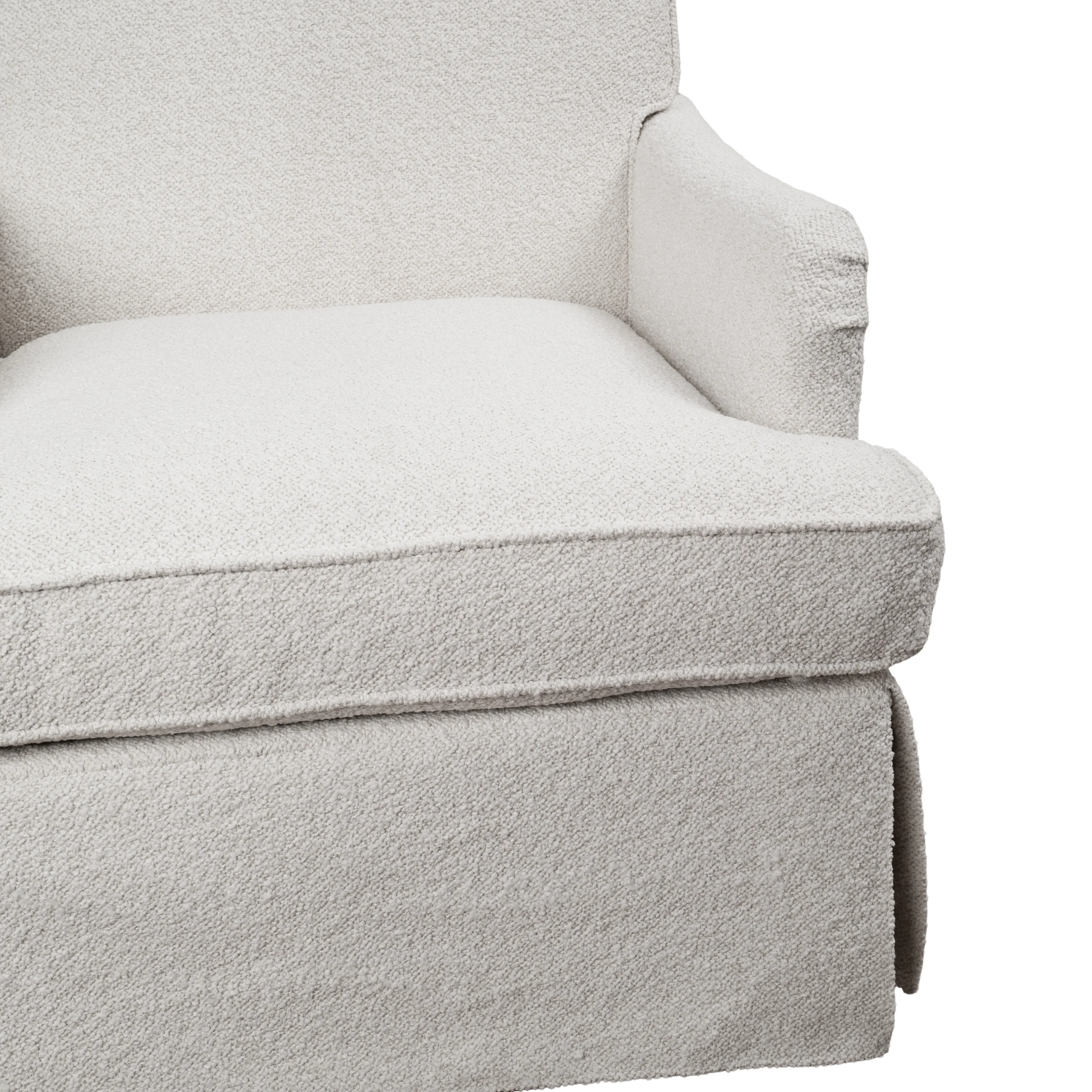 Art Leon Swivel Accent Chair, Modern Boucle Fabric Arm Chair with Metal Base for Living Room Bedroom, Off White