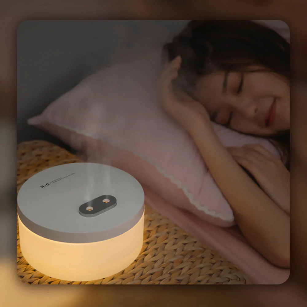 Cowin Cool Mist Humidifiers, 1000ML Humidifier for Bedroom Personal Desktop Cool Mist Maker Fogger 2 Mist Modes, Waterless Auto Shut-off, White