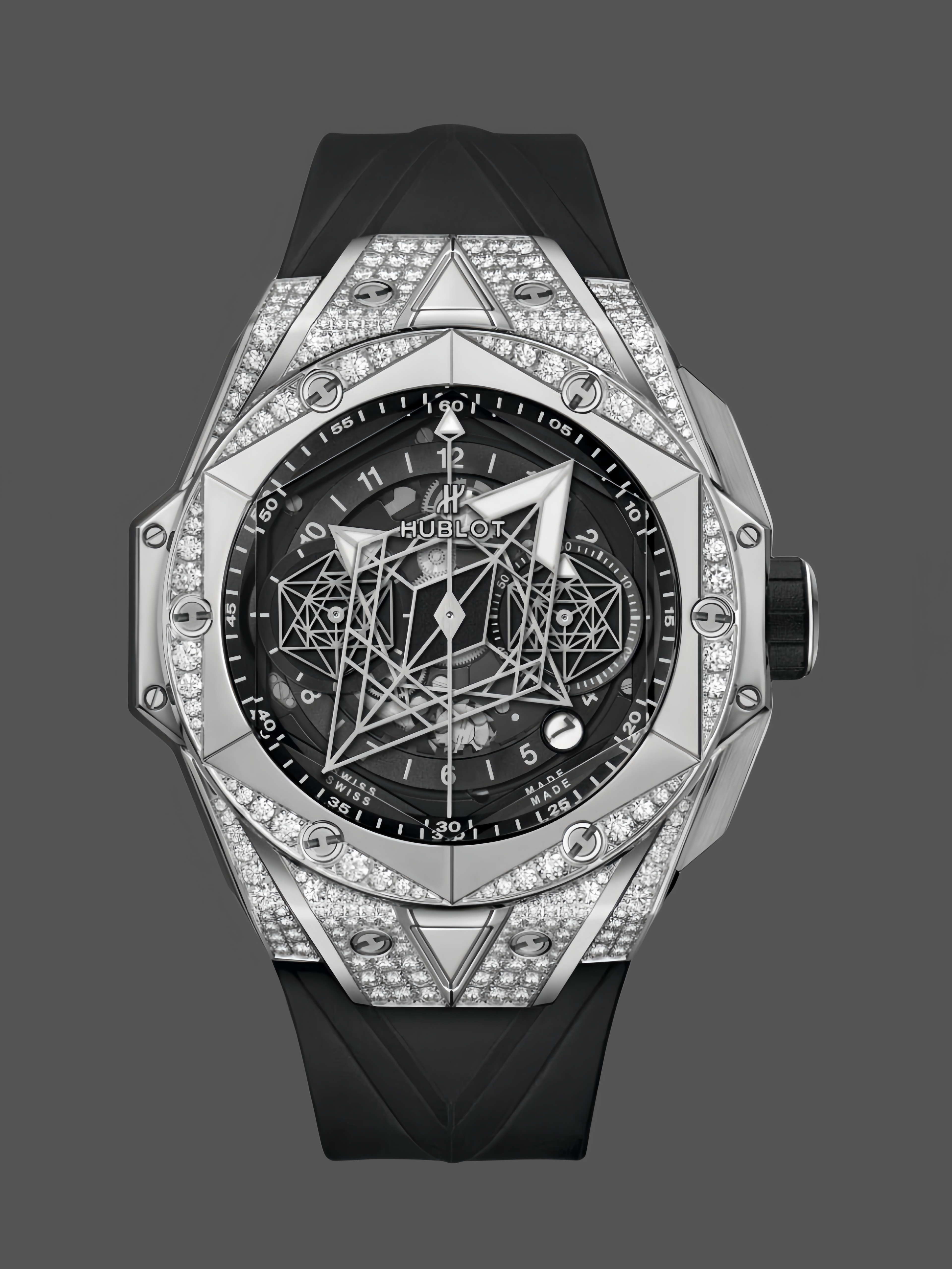 【Super Clone】418.NX.1107.RX.1604.MXM20 Hublot Big Bang Sang Bleu II Titanium Pave