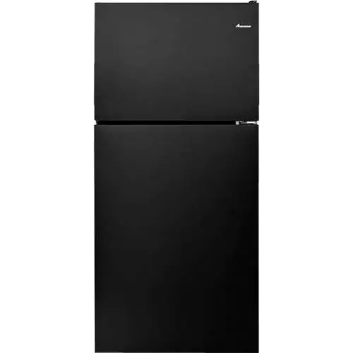 18-Cubic-Foot Top-Freezer Refrigerator — Sleek Black Exterior