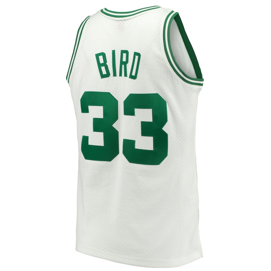 Men's Boston Celtics Larry Bird Mitchell & Ness White Hardwood Classics 1985/86 Swingman Jersey