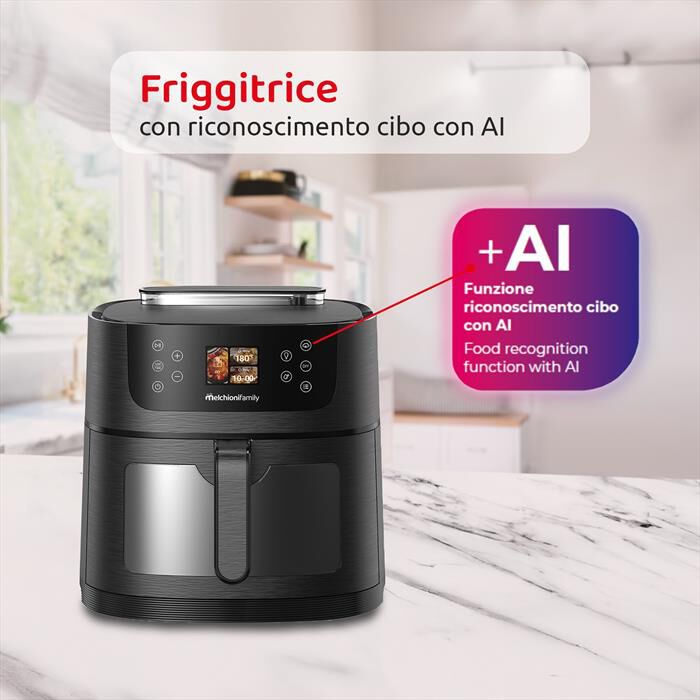 MELCHIONI FAMILY - Friggitrice ad aria DORA AI 8L-Nero / Plastica