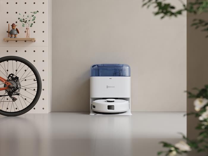 ECOVACS - Aspirapolvere robot DEEBOT MINI-Blu, Bianco