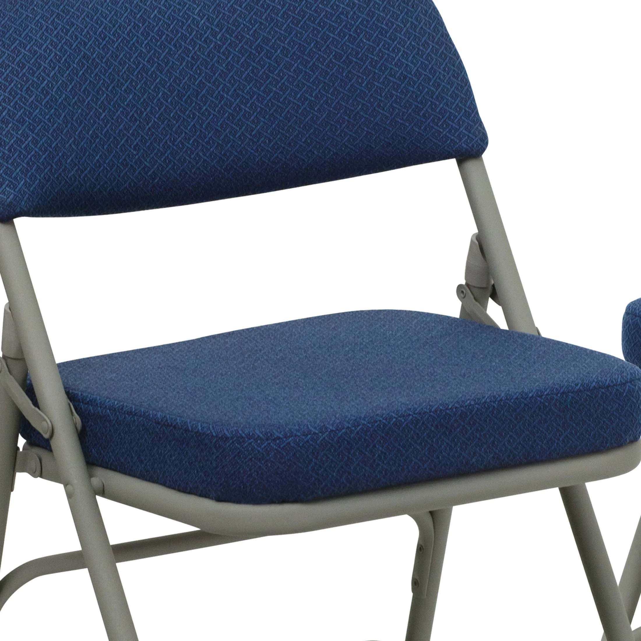 Flash Furniture Hercules Adult Triple Braced & Double Hinged Folding Chairs, Set of 2, Navy