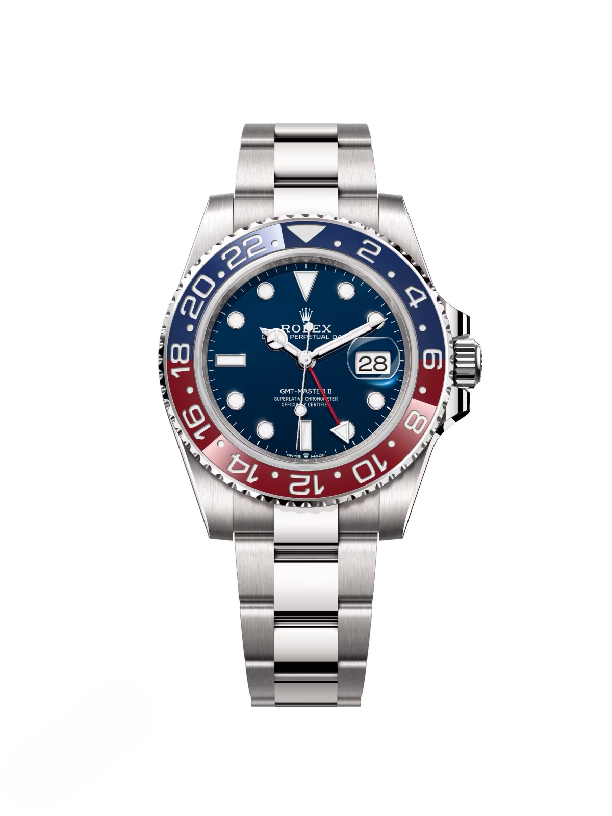 【Super Clone】RLX  GMT-Master II - 40mm White Gold 