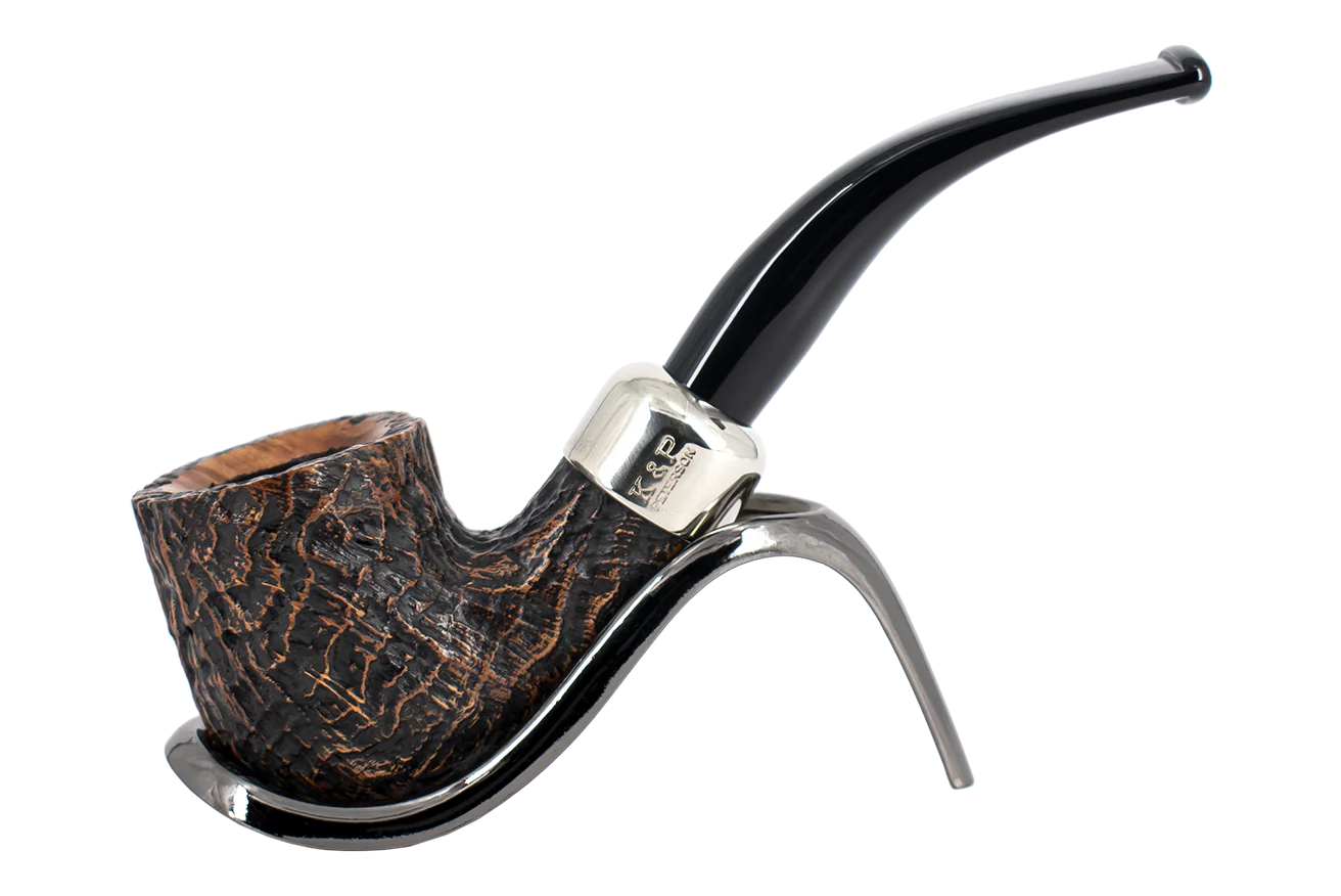 Peterson of Dublin Arklow Sandblasted Briar Smoking Pipe - Shape 01 - 9mm