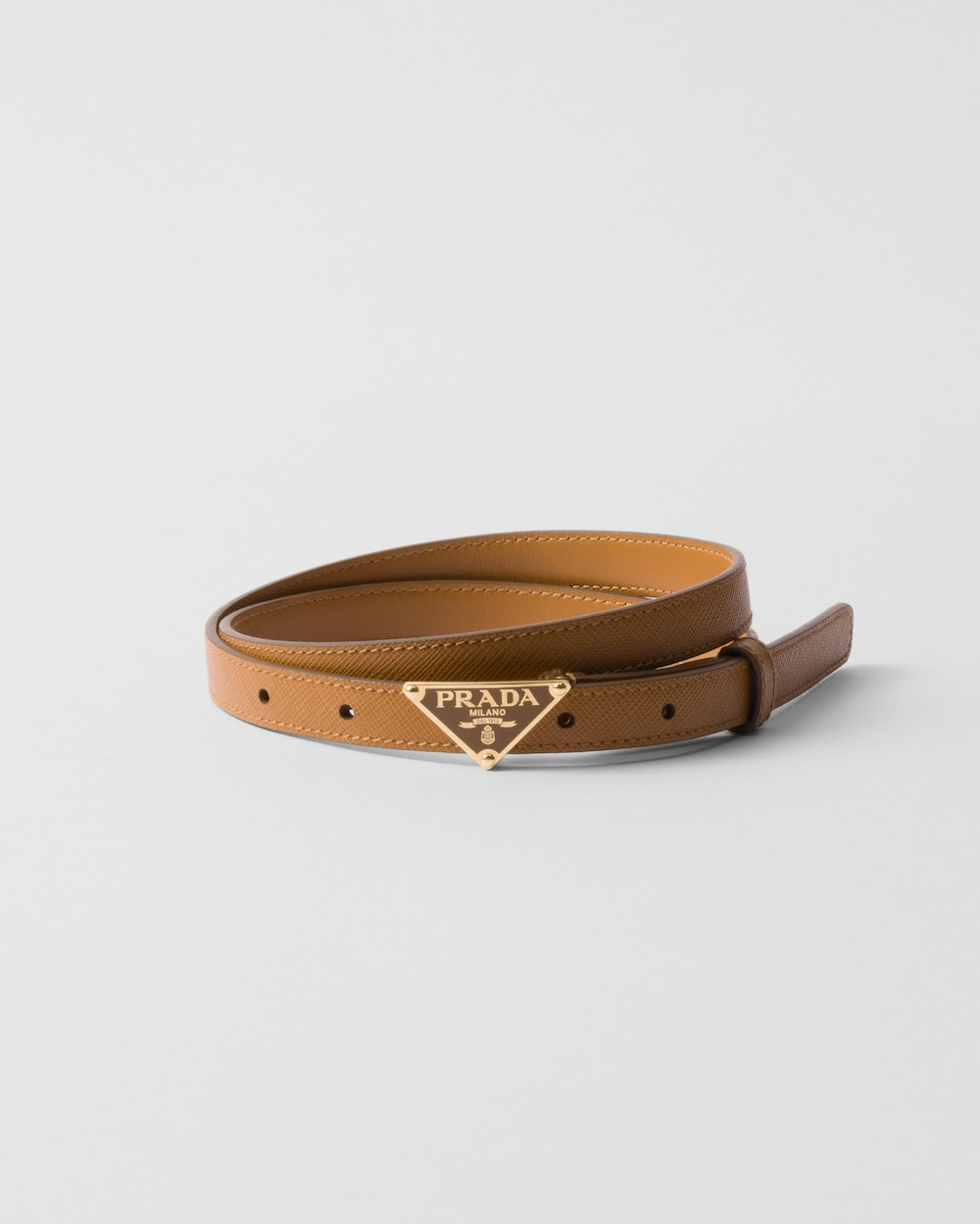 Saffiano leather belt