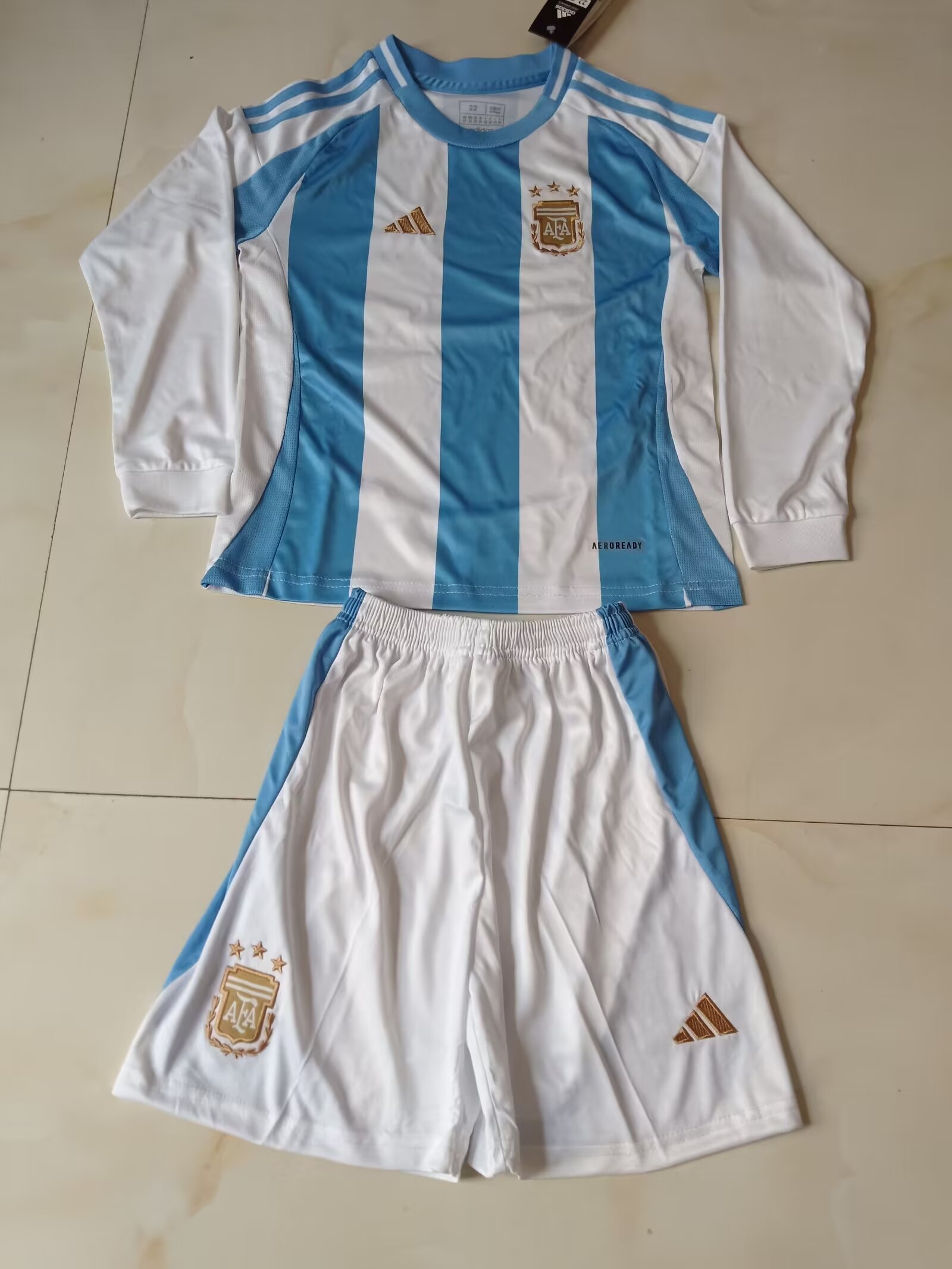2024/25 Argentina Home Long Sleeves-Children's suit