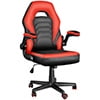 HomeZeer Gaming Chair, Video Game Chairs for Kids, Computer Office Desk Chair with Lumbar Support, Pu Leather Gamer Chair up to 330lb, Red