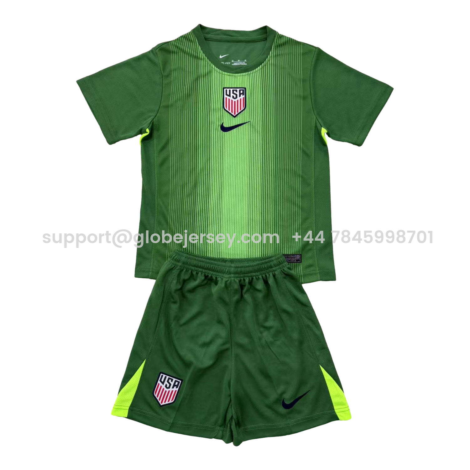United States USA 25-26 Green Goalkeeper Men's Adult Jersey Set - Fans Version