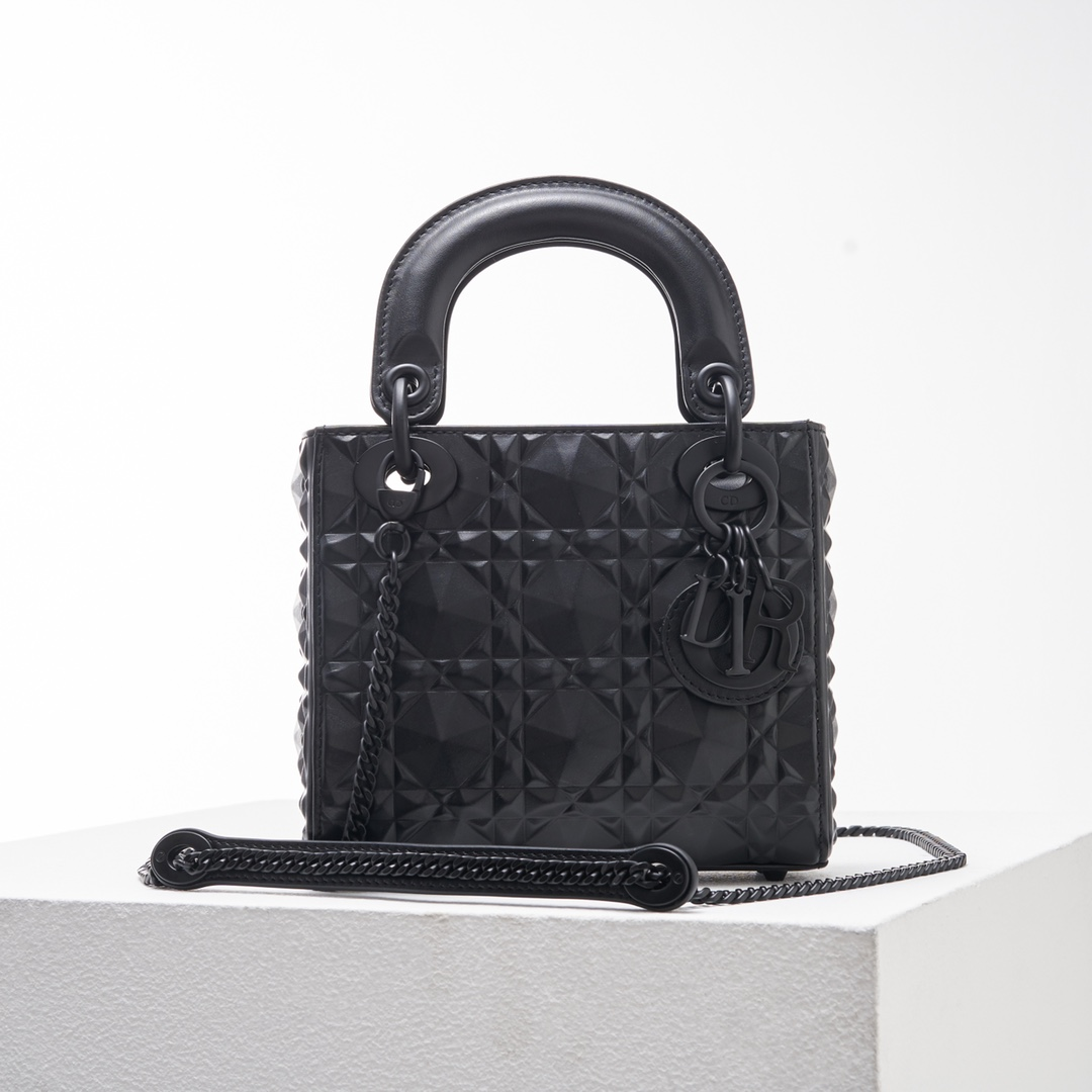Dior Lady Dior Diamond Vine Pattern Handbag