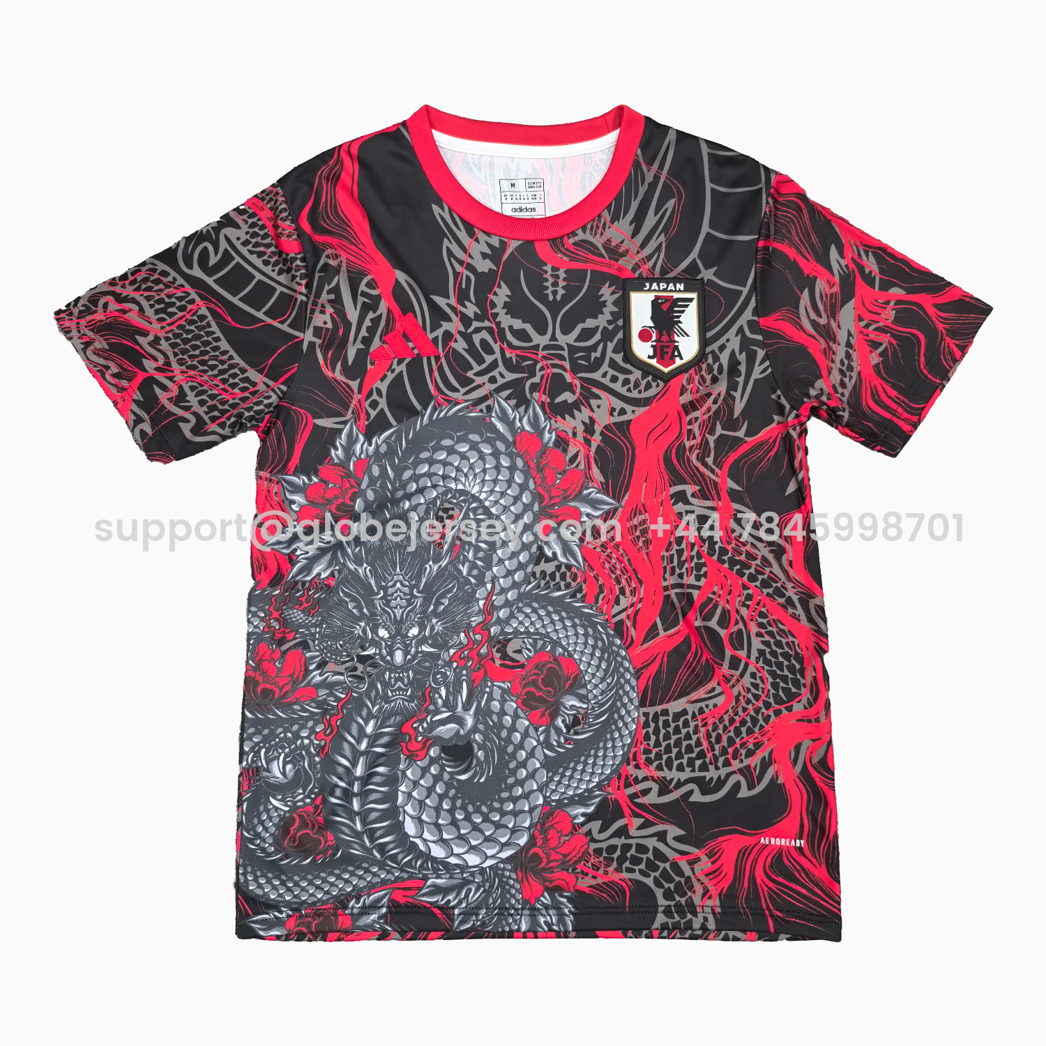 Japan 25-26 Black Dragon Black And Red Jersey - Fans Version