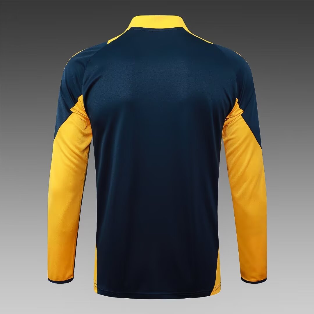 2024/2025 Real Madrid Half-Pull Training Suit Royal Blue Football Shirt 1:1 Thai Quality