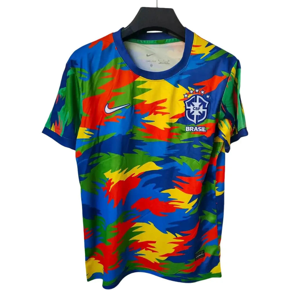 2025-26 Brazil Special Edition Camouflage Blue Collar Jersey - Fan Edition