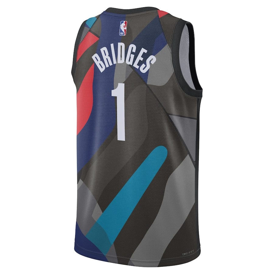 Brooklyn Nets Mikal Bridges Black 2023-2024 season Jersey - City Edition