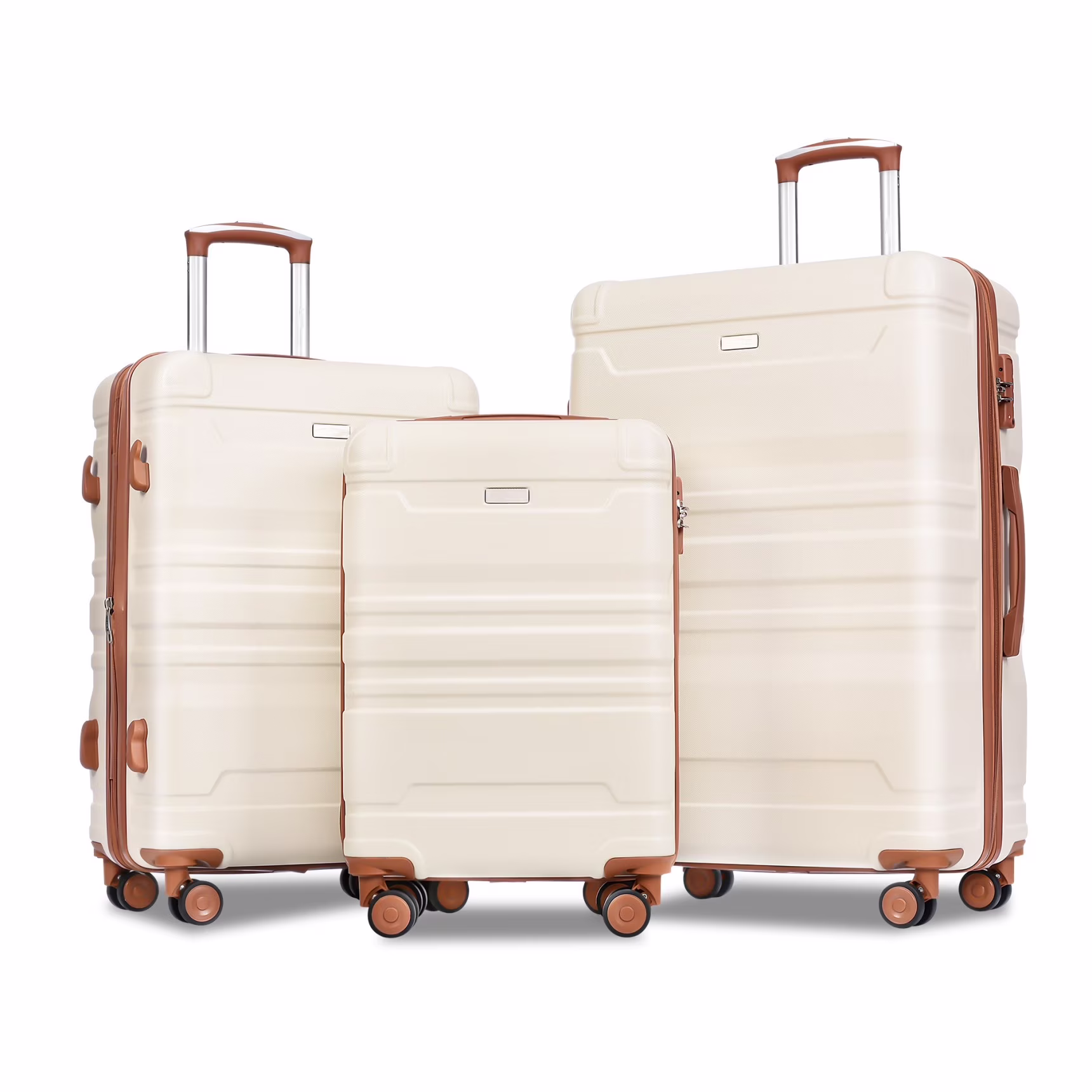 Luggage Suitcase 3 Piece Sets, New Model Expandable ABS Hardshell Luggage, Lightweight Carry-on Suitcase Sets with Spinner Wheels & TSA Lock, 20''/ 24''/ 28'', Blue Gray