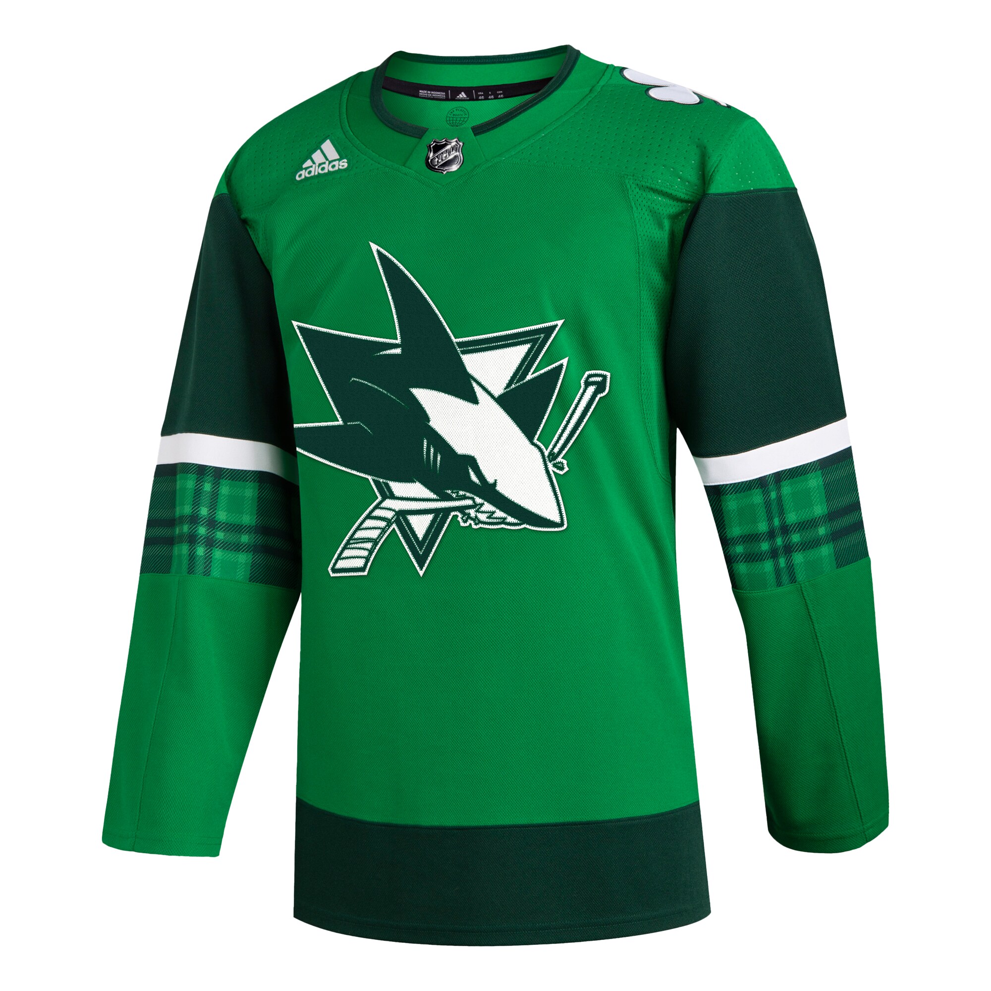 San Jose Sharks  2023 St. Patrick’s Day Primegreen  Jersey – Kelly Green