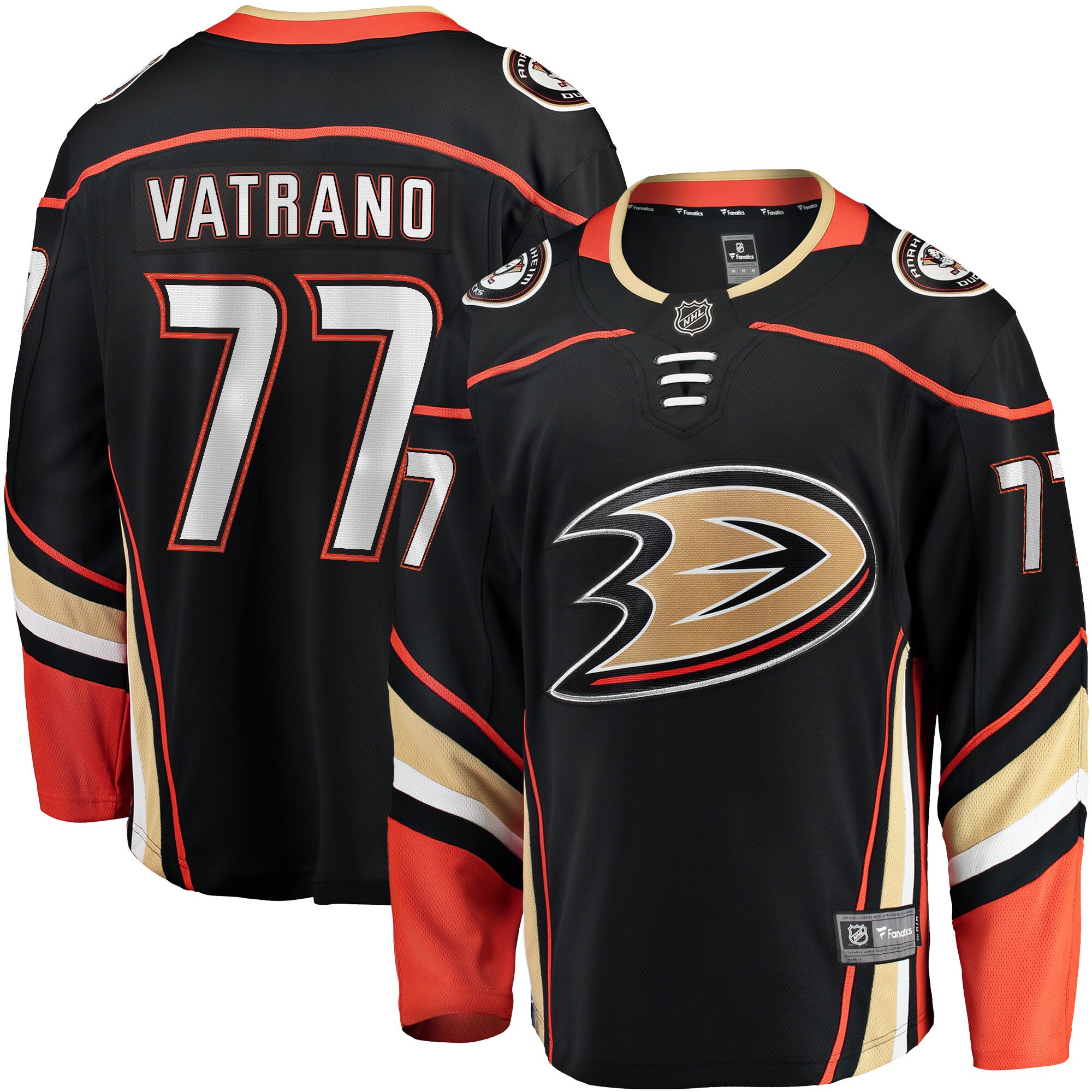 Frank Vatrano Anaheim Ducks Fanatics Home Breakaway  Jersey – Black