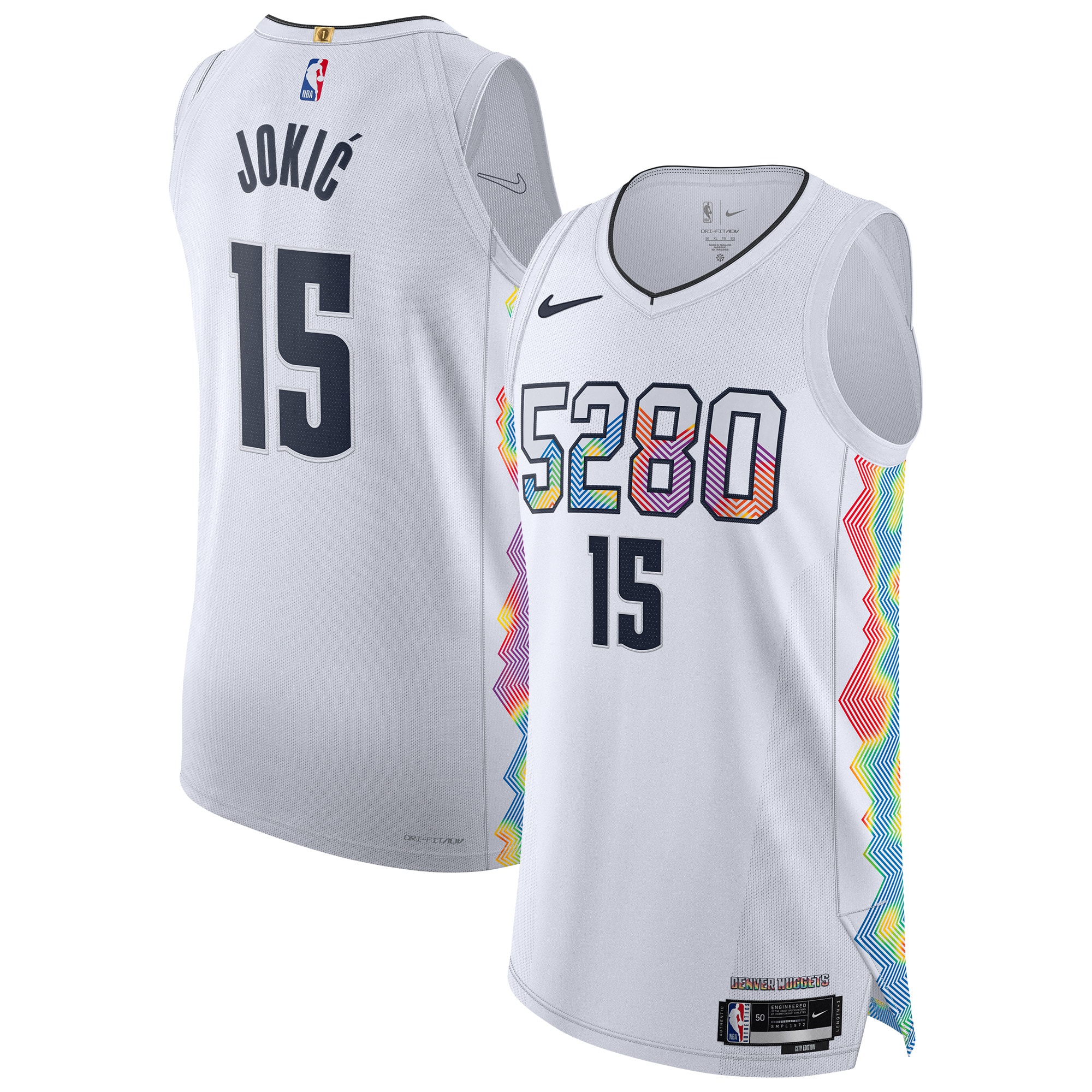 Men's Denver Nuggets Nikola Jokic White 2024/25  Player Jersey - City Edition