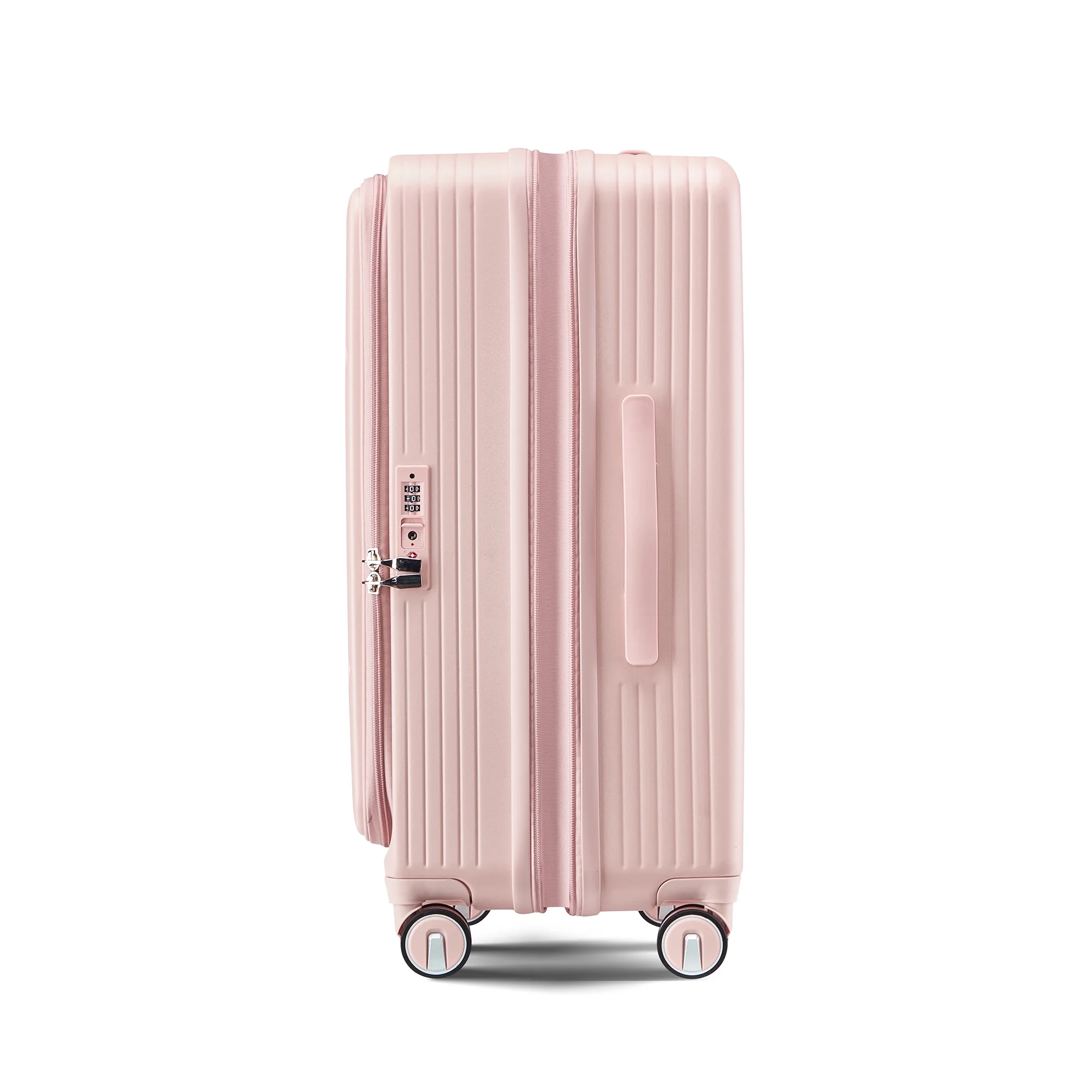 POWANLI 3 Piece Luggage Sets (20''24''28''), PC Hard Shell Expandable Lightweight Carry On Luggage, with Front Pocket and Spinner Wheels, TSA Lock, Airline Approved(Mint Green)