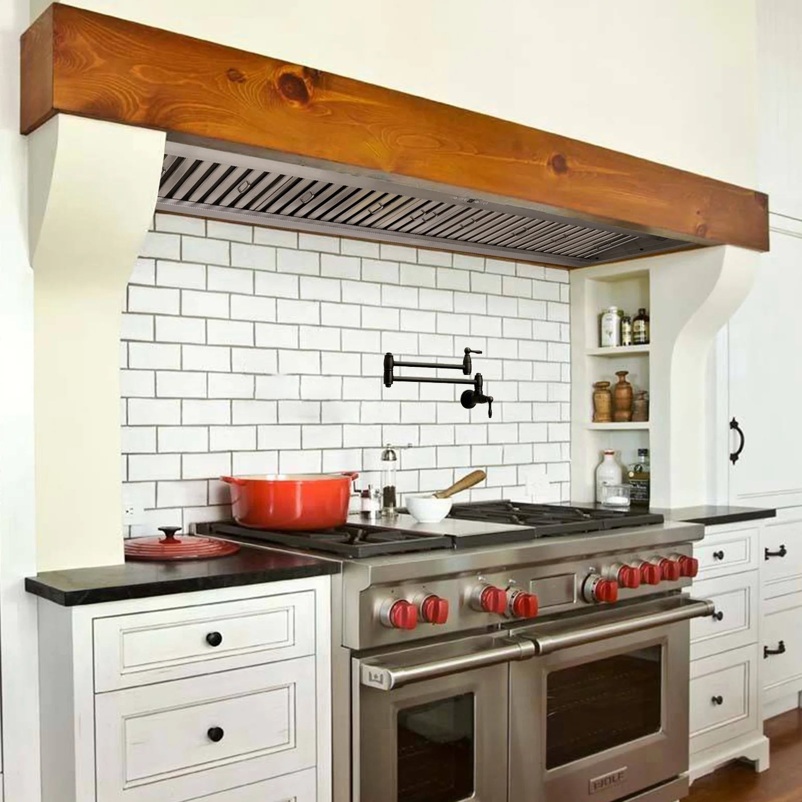 Akicon 48 Inch Range Hood Insert, Stainless Steel 8