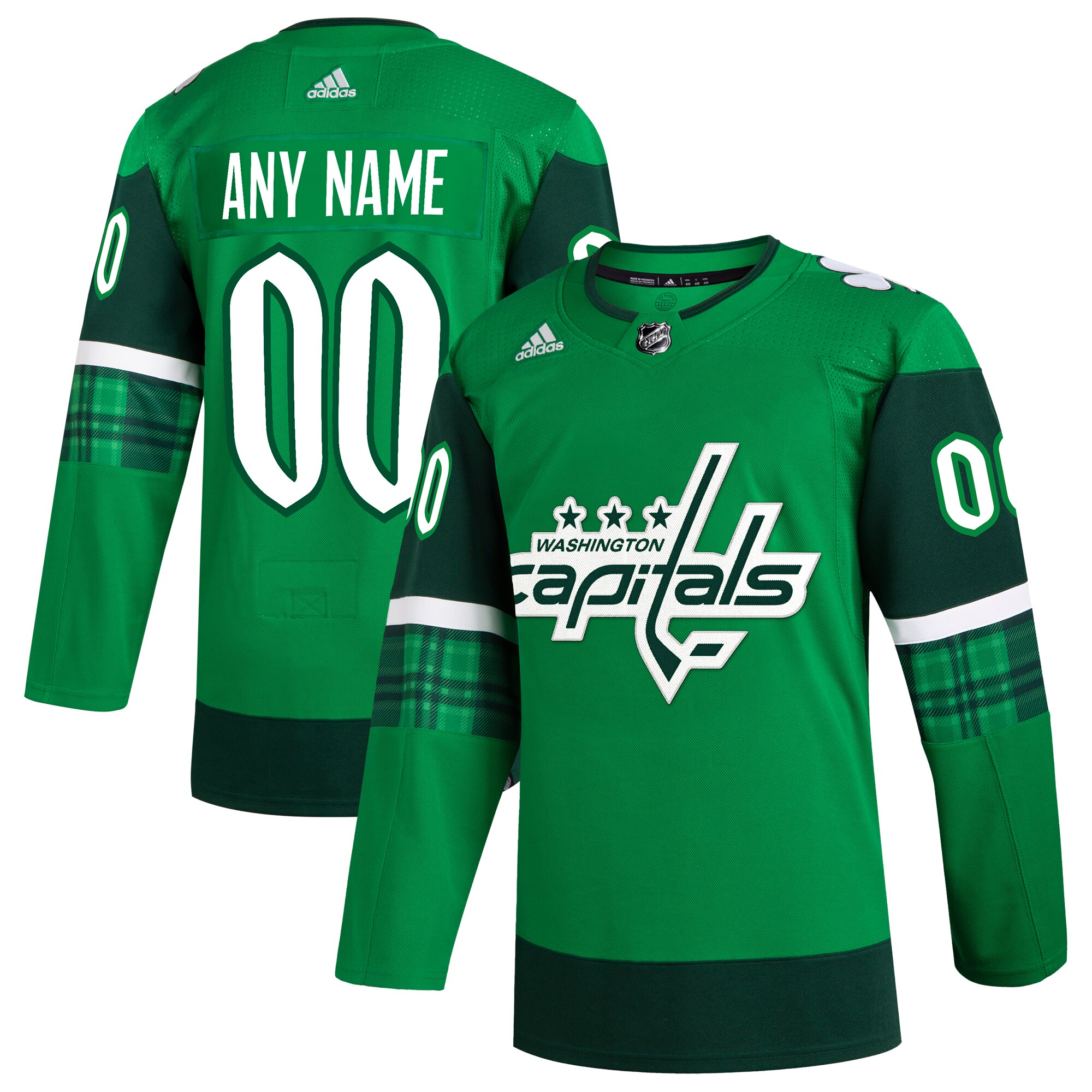 Washington Capitals  St. Patrick’s Day  Custom Jersey – Kelly Green